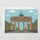 Berlin Brandenburg Gate – Classic City Landmark Einladung (Vorne/Hinten)