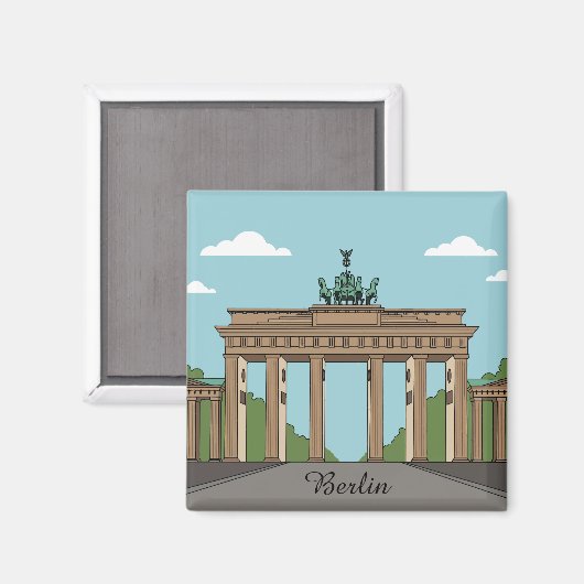 Berlin Brandenburg Gate – Classic City Landmark Magnet (Vorderseite/Rückseite)