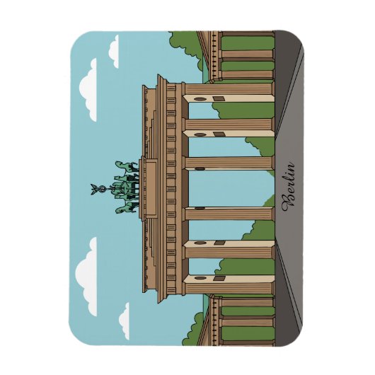 Berlin Brandenburg Gate – Classic City Landmark Magnet (Vertikal)