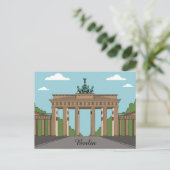 Berlin Brandenburg Gate – Classic City Landmark Postkarte (Stehend Vorderseite)
