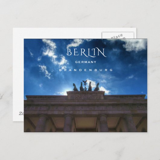 Berlin, Brandenburg Postkarte (Vorne/Hinten)