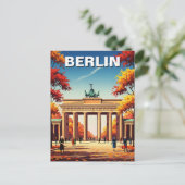 Berlin Brandenburger Tor Deutschland Reisen Postkarte (Stehend Vorderseite)
