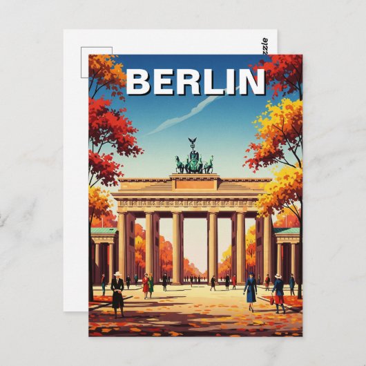 Berlin Brandenburger Tor Deutschland Reisen Postkarte (Vorne/Hinten)