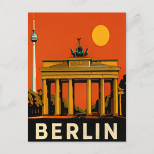 🏛️ BERLIN — Brandenburger Tor & Golden City Energ Postkarte