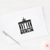 Berlin-Brandenburger Tor Ovaler Aufkleber (Umschlag)