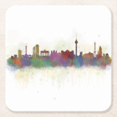 Berlin City Germany. Deutsche Skyline art v2 Rechteckiger Pappuntersetzer (Vorderseite)