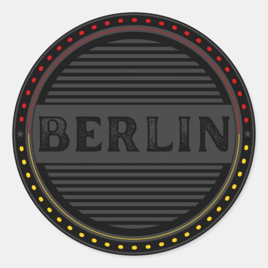 Berlin City Pride Emblem – Deutsche Identität Runder Aufkleber (Vorderseite)