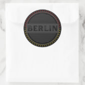 Berlin City Pride Emblem – Deutsche Identität Runder Aufkleber (Tasche)