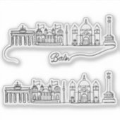 Berlin City Skyline Aufkleber (Vorderseite)