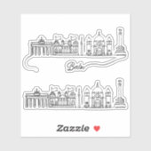 Berlin City Skyline Aufkleber (Blatt)