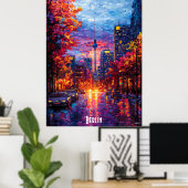 Berlin City Skyline Poster - Dynamische deutsche K (Heimbüro)