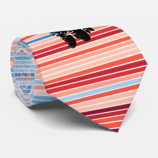 Berlin Clima Stripes Astronaut Cosmonaut 1918-2018 Krawatte (Gerollt)