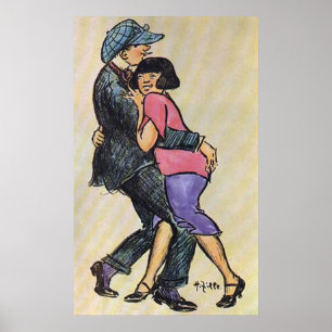 Berlin Couple Dancing Anfang der 1900er Jahre Poster