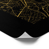 Berlin Dark Gold City Map Poster (Ecke)