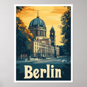 Berlin Deutschland Art Vintage Reise - Illustratio Poster