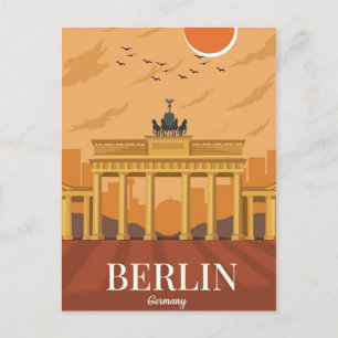 Berlin Deutschland Bahn Vintag Postkarte