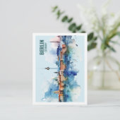 Berlin Deutschland Berühmter Platz Wasserfarben Postkarte (Stehend Vorderseite)