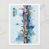 Berlin Deutschland Berühmter Platz Wasserfarben Postkarte (Vorderseite)