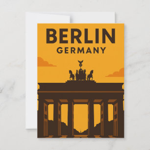 Berlin Deutschland Branden Reise Kunst Vintage Postkarte