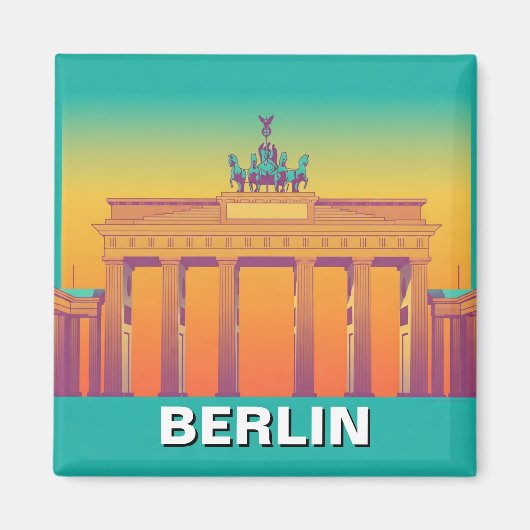 Berlin Deutschland Brandenburg abstraktes Tor Magnet (Vorne)
