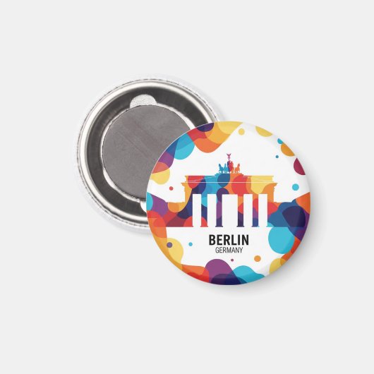 Berlin Deutschland Brandenburg abstraktes Tor Magnet (Vorderseite/Rückseite)