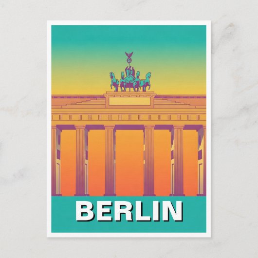 Berlin Deutschland Brandenburg abstraktes Tor Postkarte (Vorderseite)