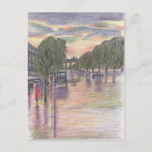 Berlin Deutschland Brandenburg Tor Brandenburger T Postkarte (Vorderseite)