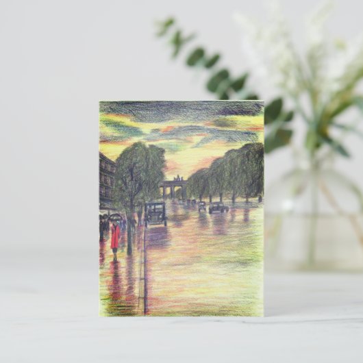 Berlin Deutschland Brandenburg Tor Brandenburger T Postkarte (Stehend Vorderseite)