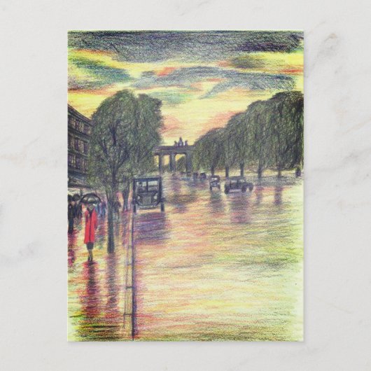 Berlin Deutschland Brandenburg Tor Brandenburger T Postkarte (Vorderseite)