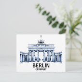 Berlin Deutschland Brandenburg Tor Postkarte (Stehend Vorderseite)