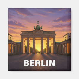 Berlin Deutschland Brandenburg Tor Sonnenuntergang Magnet