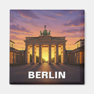 Berlin Deutschland Brandenburg Tor Sonnenuntergang Magnet