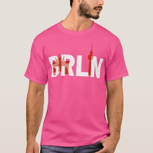 Berlin Deutschland Brandenburger Tor Brln Typograf T-Shirt (Vorderseite)