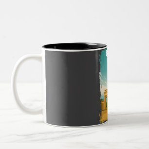 Berlin Deutschland Brandenburger Tor Vintage Reise Zweifarbige Tasse