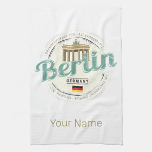 Berlin Deutschland Brandenburger Tor Vintage-Souve Geschirrtuch