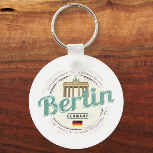 Berlin Deutschland Brandenburger Tor Vintage-Souve Schlüsselanhänger