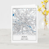 Berlin Deutschland City Map Koordinaten Karte (Gelbe Blume)
