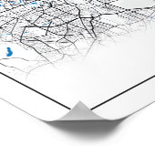 Berlin Deutschland City Map Koordinaten Poster (Ecke)