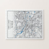 Berlin Deutschland City Map Koordinaten Puzzle (Horizontal)