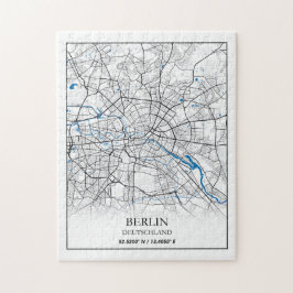 Berlin Deutschland City Map Koordinaten Puzzle