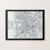 Berlin Deutschland City Map Koordinaten Puzzle (Horizontal)