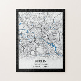 Berlin Deutschland City Map Koordinaten Puzzle