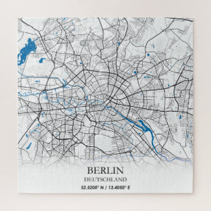 Berlin Deutschland City Map Koordinaten Puzzle
