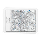 Berlin Deutschland City Map Travers Magnet (Horizontal)