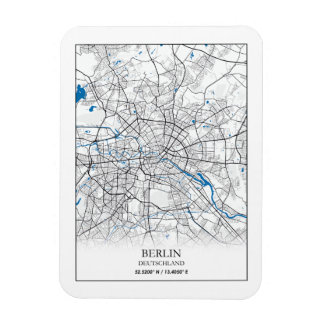 Berlin Deutschland City Map Travers Magnet