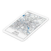 Berlin Deutschland City Map Travers Magnet (Linke Seite)