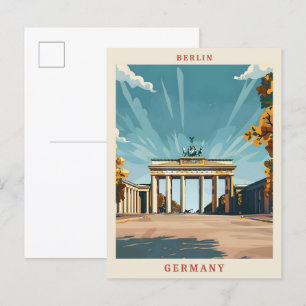 Berlin Deutschland Elegante Vintage Travel Postkarte