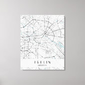 Berlin Deutschland Karte Canvas Print Leinwanddruck (Vorderseite)