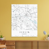 Berlin Deutschland Karte Canvas Print Leinwanddruck (Insitu (Wohnzimmer))