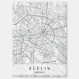 Berlin Deutschland Karte Canvas Print Magnet